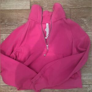 Lululemon Sonic Pink half zip Scuba